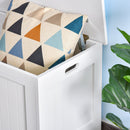 HOMCOM Large Storage Box with Lid & Safety Hinges, White