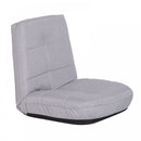 Floor Lazy Sofa Chair 5-Position Adjustable Recliner, 60H x 63W x 65Dcm-Grey