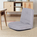 Floor Lazy Sofa Chair 5-Position Adjustable Recliner, 60H x 63W x 65Dcm-Grey