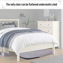 Floor Lazy Sofa Chair 5-Position Adjustable Recliner, 60H x 63W x 65Dcm-Grey