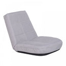 Floor Lazy Sofa Chair 5-Position Adjustable Recliner, 60H x 63W x 65Dcm-Grey