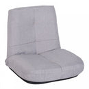 Floor Lazy Sofa Chair 5-Position Adjustable Recliner, 60H x 63W x 65Dcm-Grey