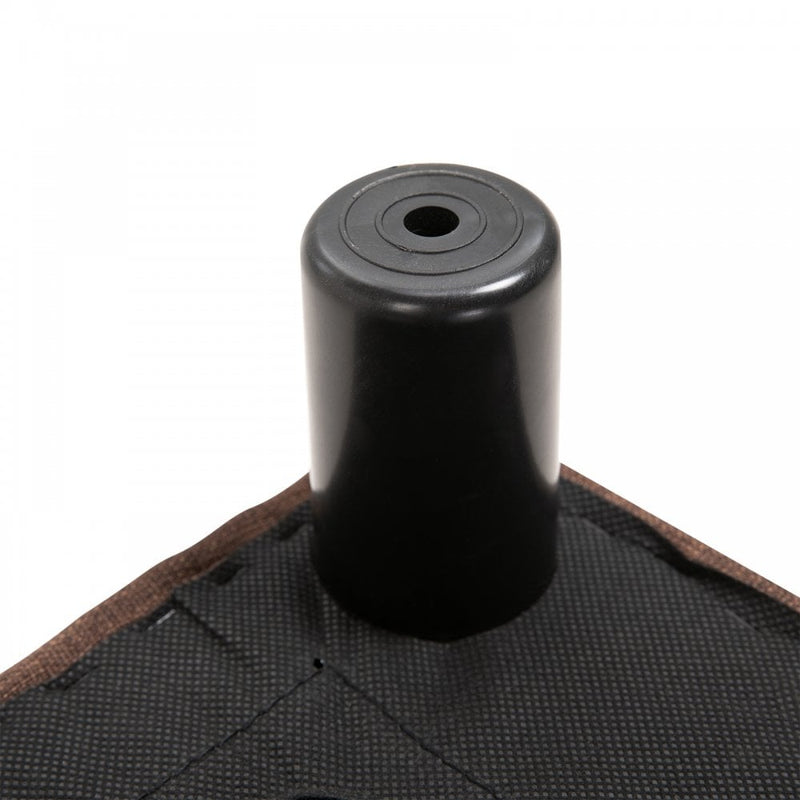 Linen Fabric Footstool Ottoman Cube w/ 4 Plastic Legs Black