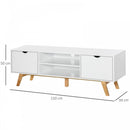 Particle Board 4-Compartment Media Unit White
