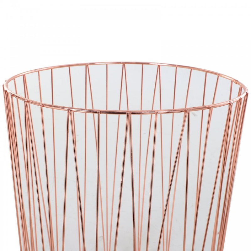Metal Base MDF Top Duo-Pack Lift-Top Bedside Table Rose Gold