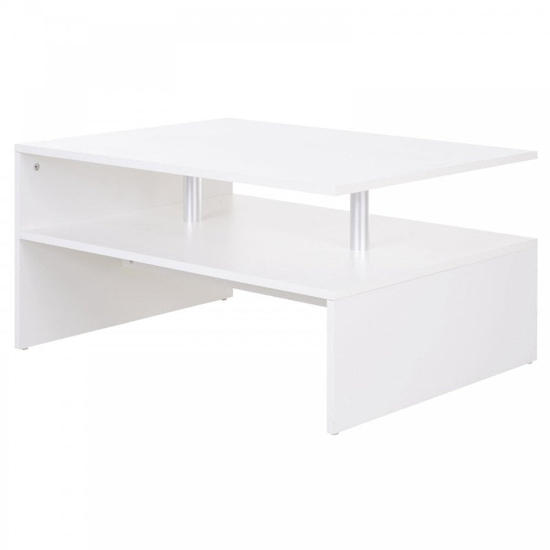 HOMCOM Contemporary Coffee Table  - White