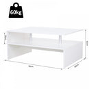 HOMCOM Contemporary Coffee Table  - White
