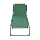 Outsunny Portable Adjustable Lounger,Oxford Cloth-Green