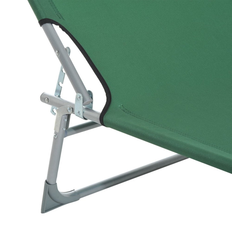 Outsunny Portable Adjustable Lounger,Oxford Cloth-Green