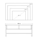 TV Stand for TVs up to 42 Inches with Cabinets, Shelves and Wide Tabletop for Living Room, Bedroom, Dining Room, White and Wood Color Door Cabinet Open Shelf 42'' Home Office