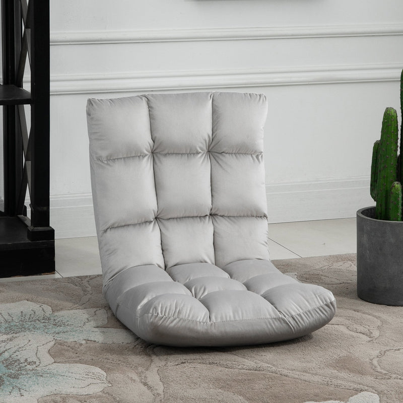 Folding Lazy Floor Sofa Chair - Grey