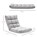 Folding Lazy Floor Sofa Chair - Grey