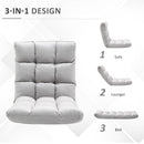 Folding Lazy Floor Sofa Chair - Grey