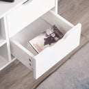 HOMCOM White TV Stand - Storage - Drawer - Shelf - Cabinet
