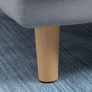 Adjustable Lazy Sofa Set Reclining Lounge Chair with Footstool - Grey