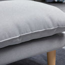 Adjustable Lazy Sofa Set Reclining Lounge Chair with Footstool - Grey