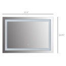 kleankin Glass Illuminated LED Edge Bathroom Mirror - 70x50cm
