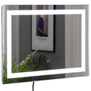 kleankin Glass Illuminated LED Edge Bathroom Mirror - 70x50cm