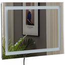 kleankin Glass Illuminated LED Edge Bathroom Mirror - 70x50cm
