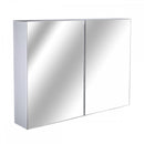 HOMCOM  Double Door Wall Mounted Glass Mirror Cabinet