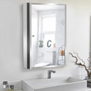 HOMCOM Stainless Steel Wall Cabinet Mirror Shelves Bathroom Furniture Storage