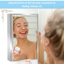 HOMCOM Stainless Steel Wall Cabinet Mirror Shelves Bathroom Furniture Storage