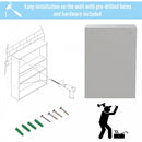 HOMCOM Stainless Steel Wall Cabinet Mirror Shelves Bathroom Furniture Storage