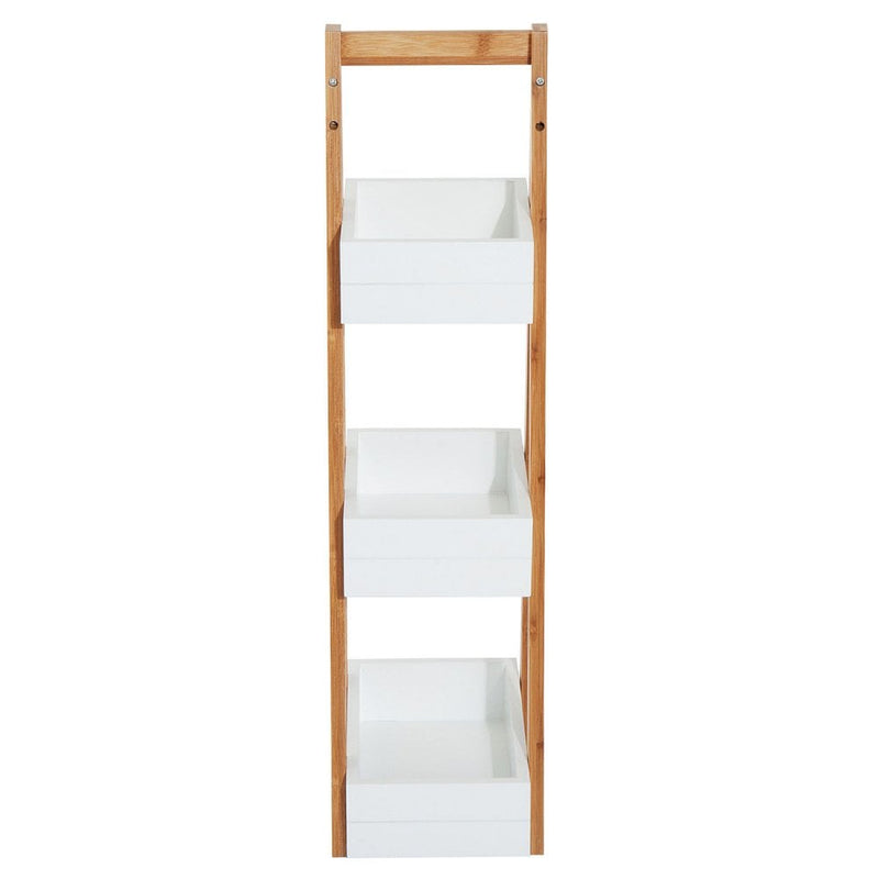 HOMCOM Bathroom A-Shape Rack, 3-Tier-Bamboo