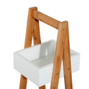 HOMCOM Bathroom A-Shape Rack, 3-Tier-Bamboo