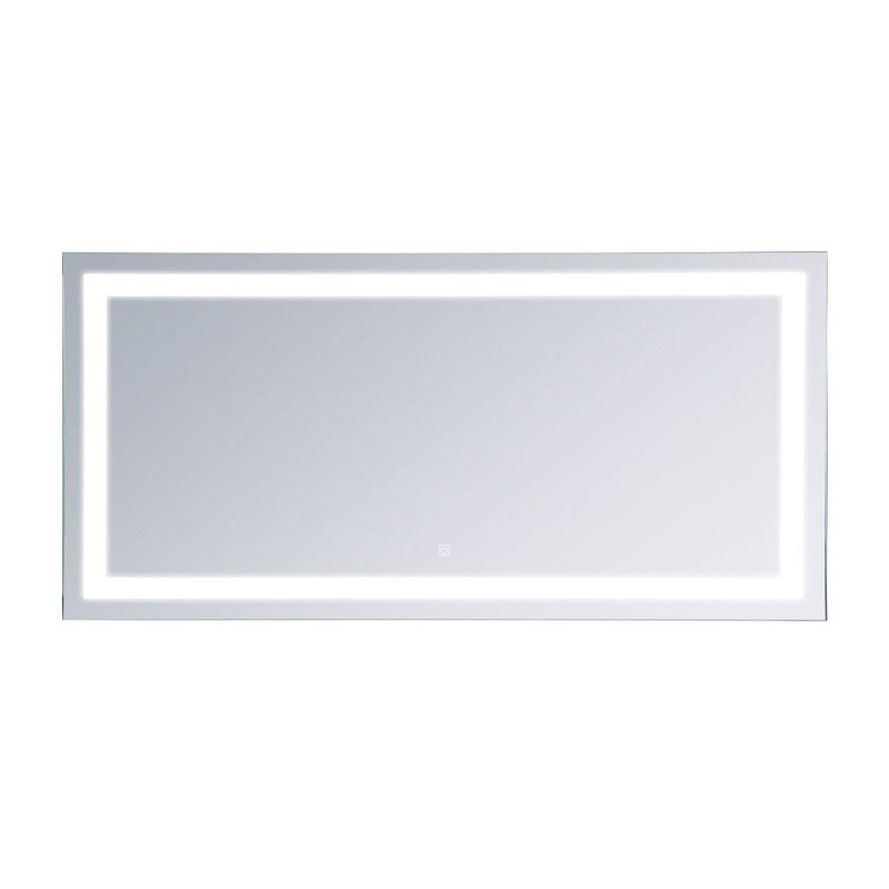LED Bathroom Mirror Wall Mounted Illuminated Sensor 120Wx60HX4D cm Hung Wide Touch Aluminium-Silver