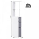 HOMCOM Bathroom Storage Cupboard Cabinet With Drawers Side Unit Drawer - White