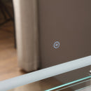 kleankin Glass Illuminated LED Edge Tall Bathroom Mirror - 70x50cm