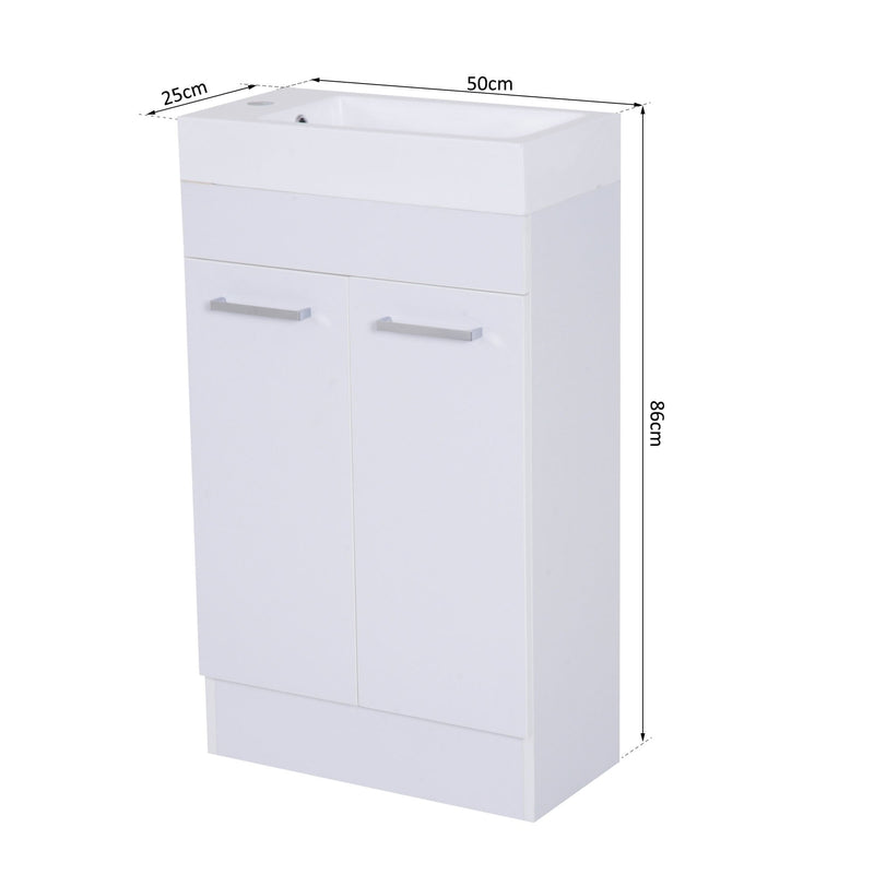 kleankin  Bathroom Cabinet Washstand-White