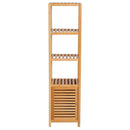 HOMCOM Bamboo 5-Tier Freestanding Bathroom Towel Rack