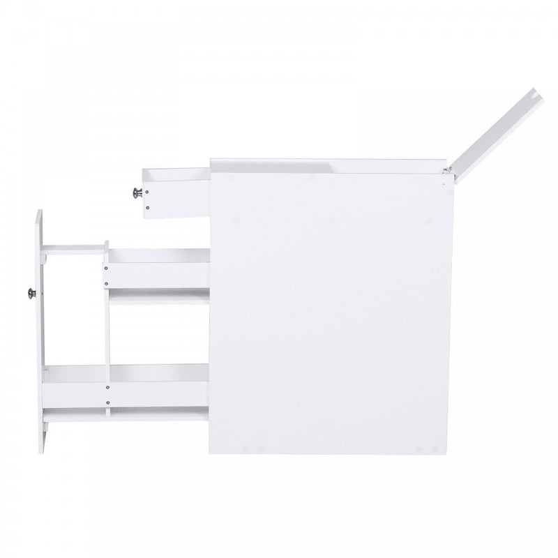 HOMCOM Bathroom Floor Cabinet, 17W x 48D x 58Hcm-White