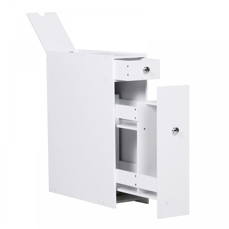 HOMCOM Bathroom Floor Cabinet, 17W x 48D x 58Hcm-White