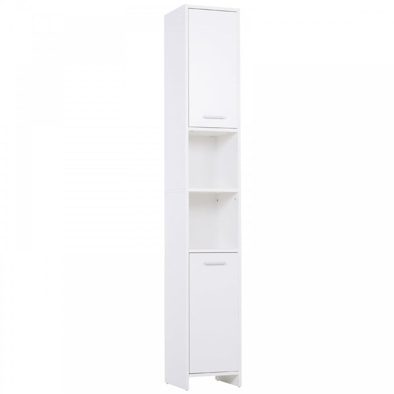 Particle Board Tall Freestanding Bathroom Storage Cabinet White