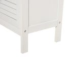 kleankin MDF 3-Tier Shutter Door Bathroom Cabinet White