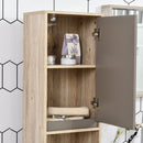 HOMCOM MDF 6-Tier Tall Bathroom Storage Cabinet Brown/Grey