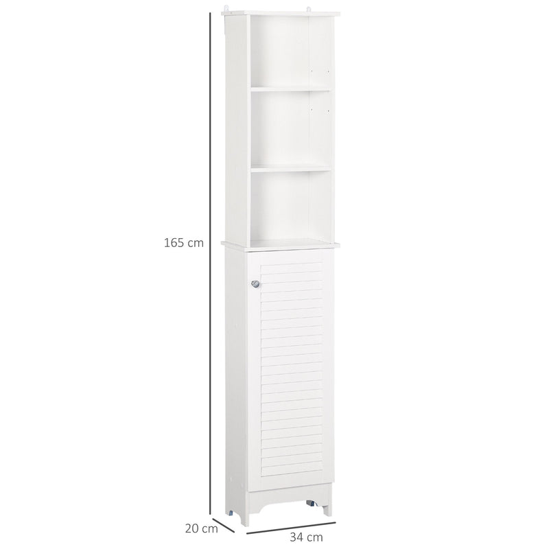 HOMCOM l Bathroom Storage Cabinet White