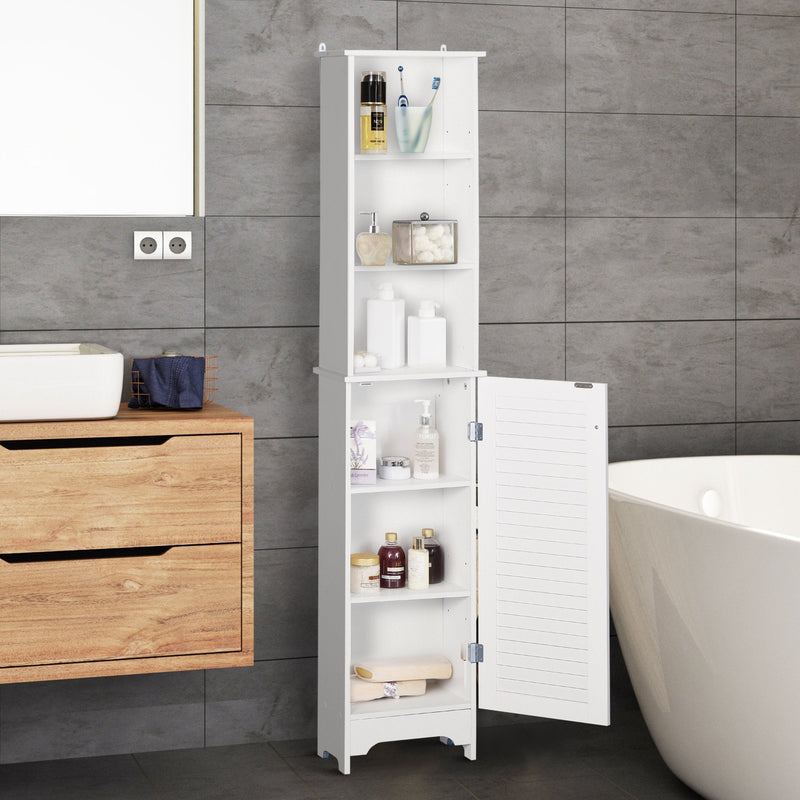 HOMCOM l Bathroom Storage Cabinet White