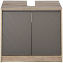 MDF Under-Sink Bathroom Cabinet Shelves Grey