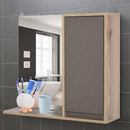 HOMCOM MDF Wall Mounted Bathroom Cabinet w/ Mirror