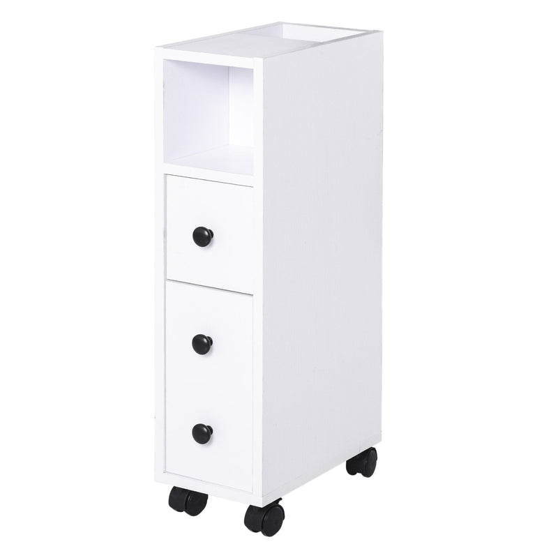 kleankin Particle Board Compact Bathroom Drawers White