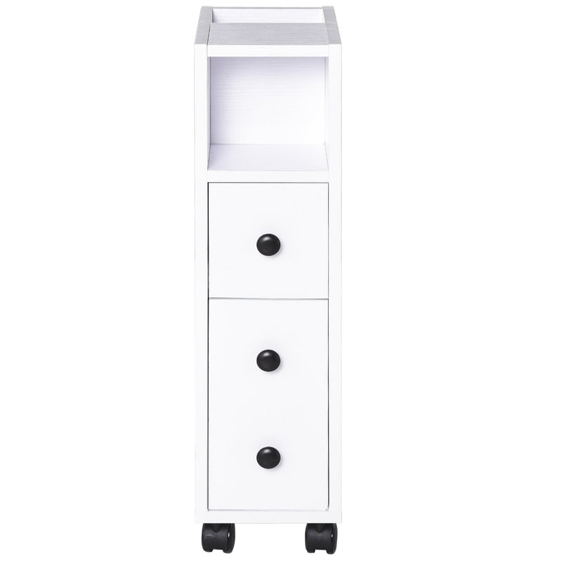 kleankin Particle Board Compact Bathroom Drawers White