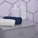 kleankin Bathroom Cabinet with Drawer and Shelf, Toilet Vanity Cabinet for Toilet Paper, Towels or Shampoo, Grey Wash Room Door Cupboard Beside Storage