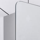 kleankin On-Wall Mounted Bathroom Storage Cabinet with Sliding Mirror Door 3 Shelves Stainless Steel Frame