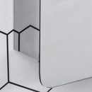 kleankin On-Wall Mounted Bathroom Storage Cabinet with Sliding Mirror Door 3 Shelves Stainless Steel Frame