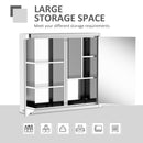 kleankin Bathroom Mirror Cabinet Wall Mounted Storage Cupboard with Double Door and Shelf, Stainless Steel, Silver Shelves