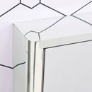 kleankin Bathroom Mirror Cabinet Wall Mounted Storage Cupboard with Double Door and Shelf, Stainless Steel, Silver Shelves